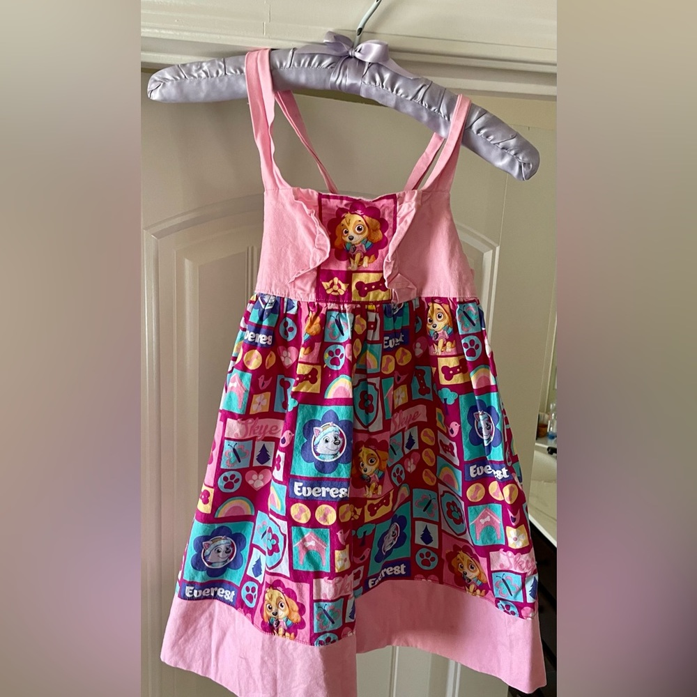 Charming Pink Kids Dress with Character Design